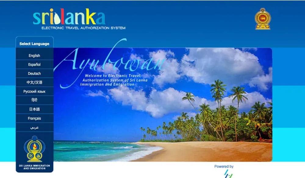 Visado online para Sri Lanka