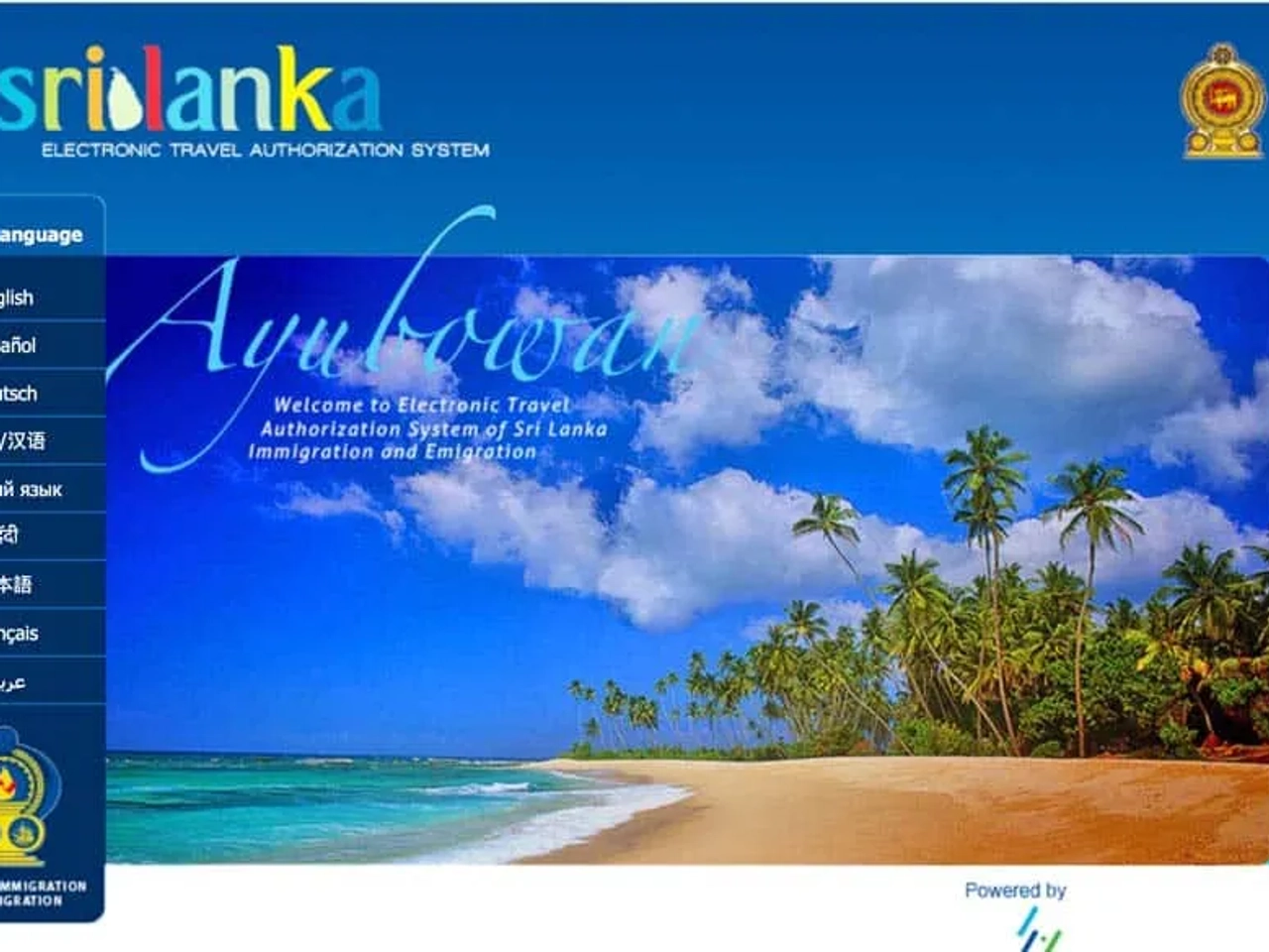 Visado online para Sri Lanka