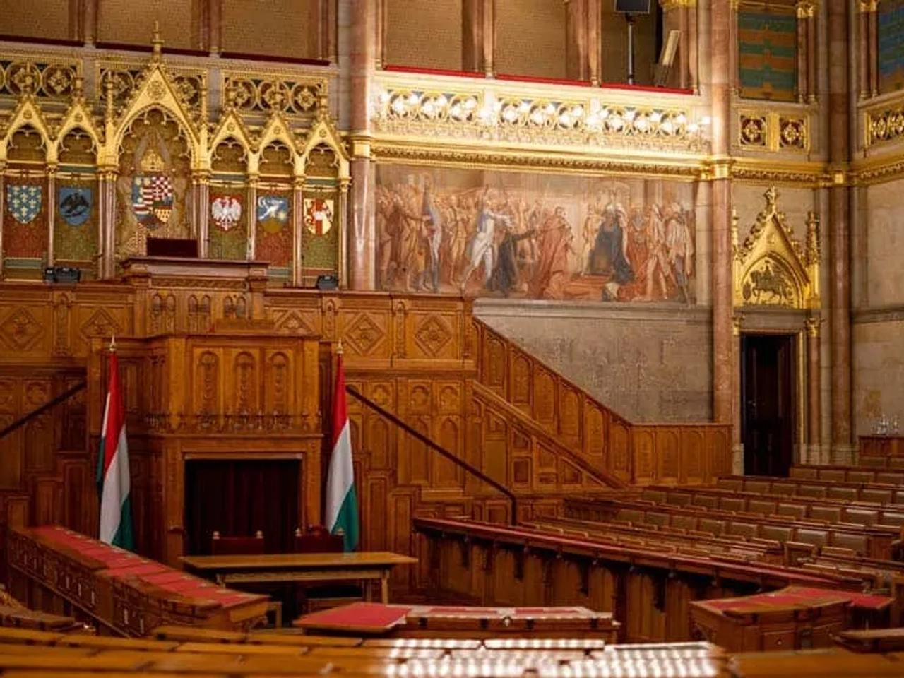 interior del Parlamento de Budapest