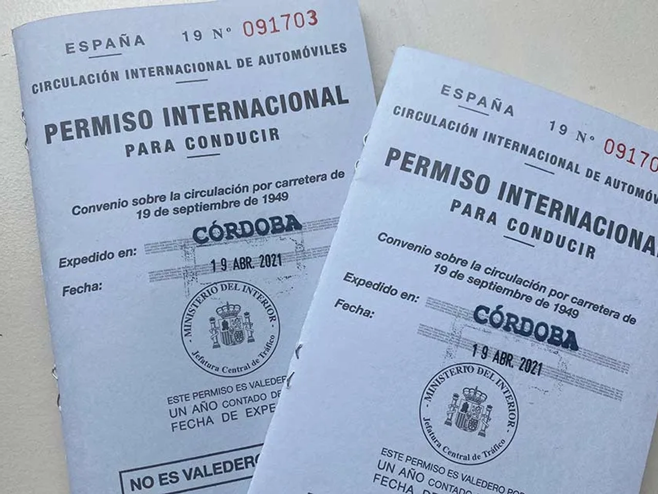 permiso de circulación internacional