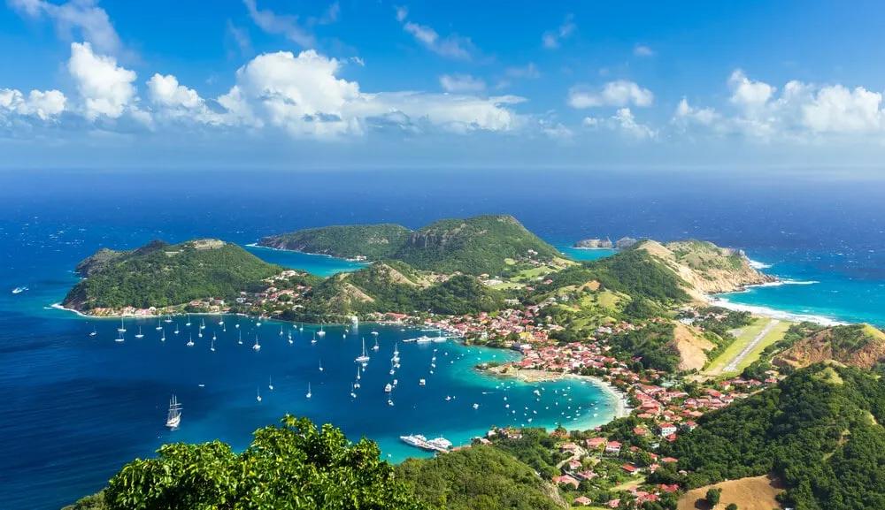vista aerea das ilhas de les saintes em guadaloupe
