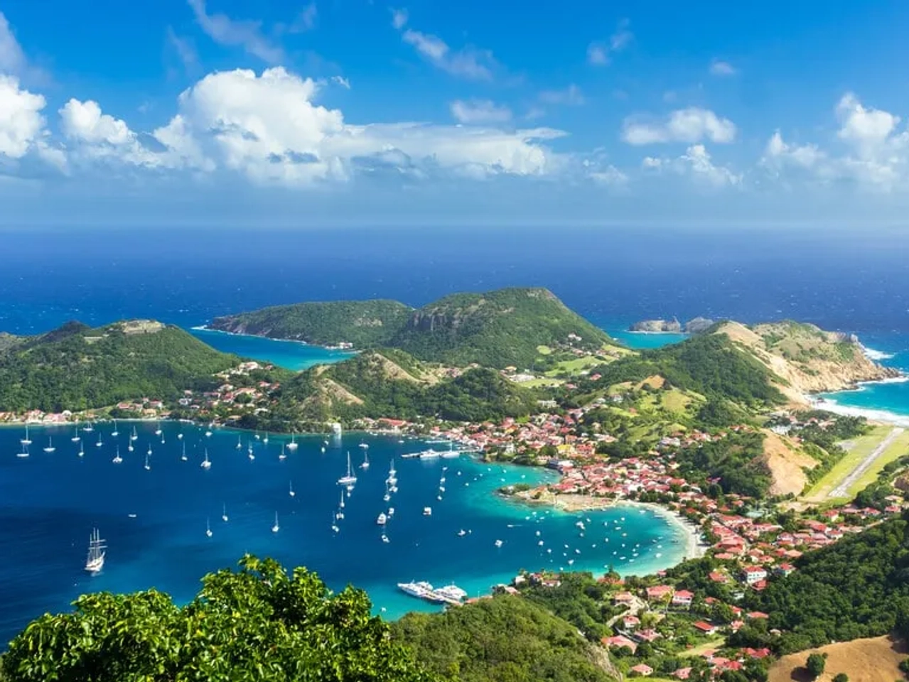 vista aerea das ilhas de les saintes em guadaloupe