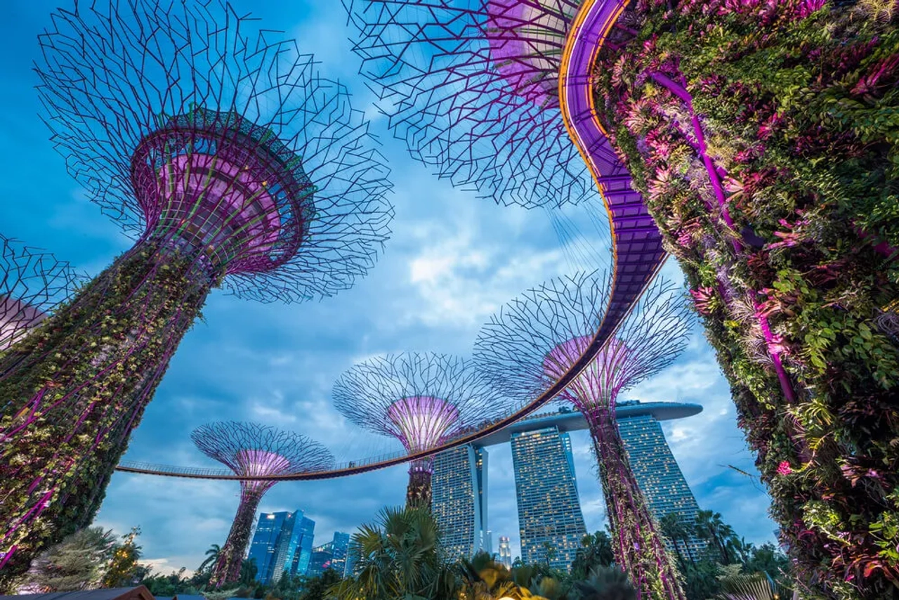 gardens by the bay vistos desde o chao