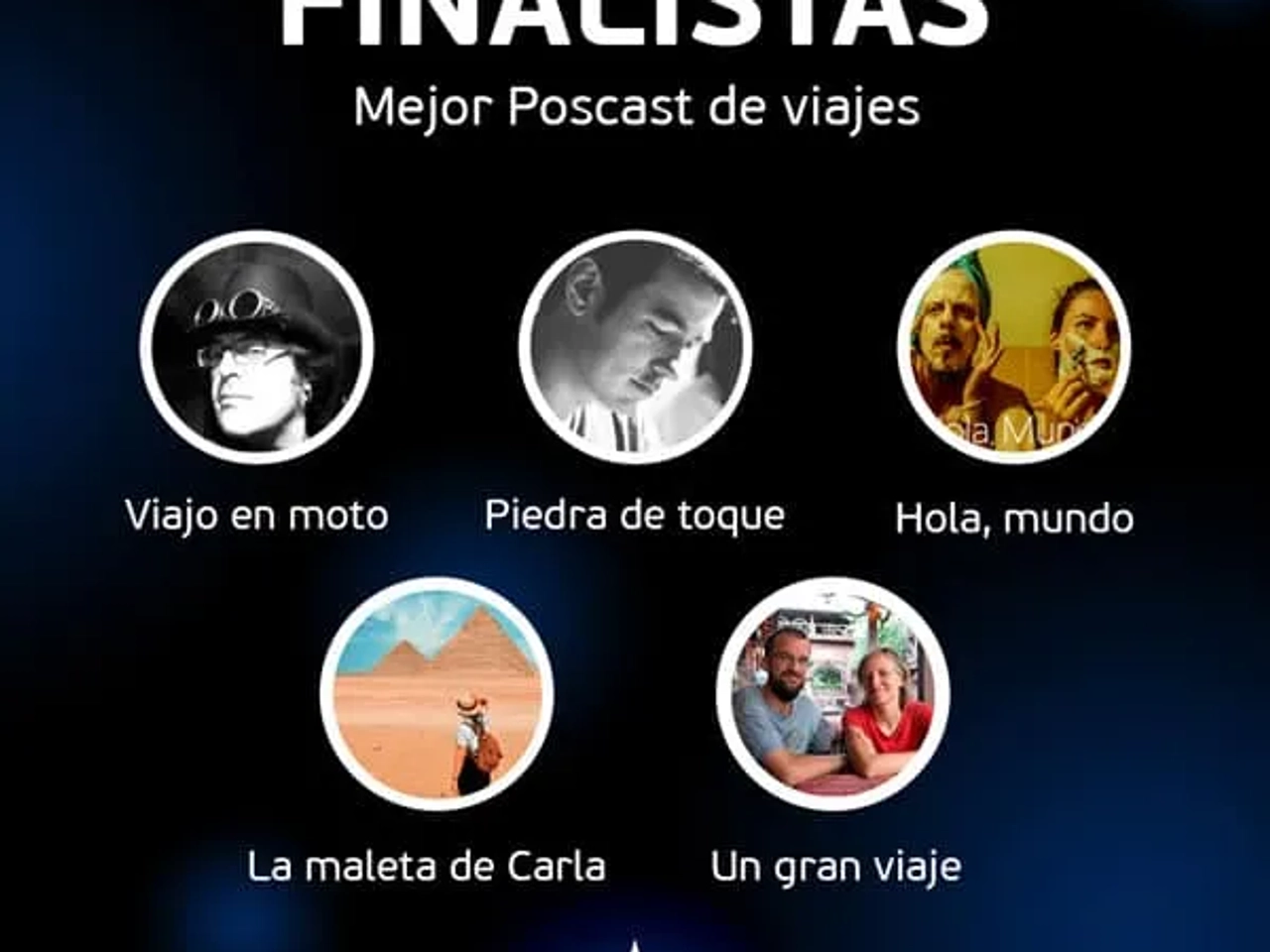 Finalistas del premio al Mejor Podcast de viajes en los Premios IATI 2022.