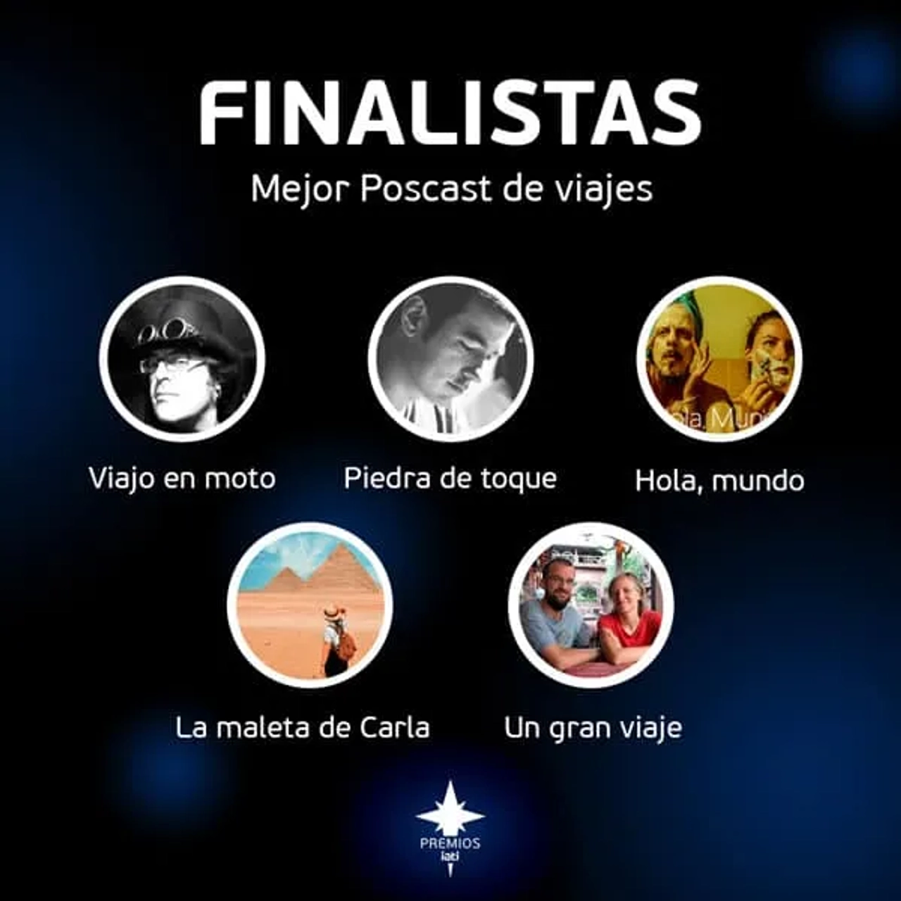 Finalistas del premio al Mejor Podcast de viajes en los Premios IATI 2022.