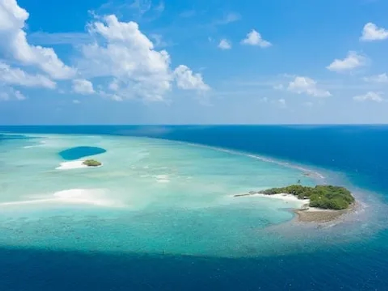 ilha Rasdhoo vista de cima, maldivas
