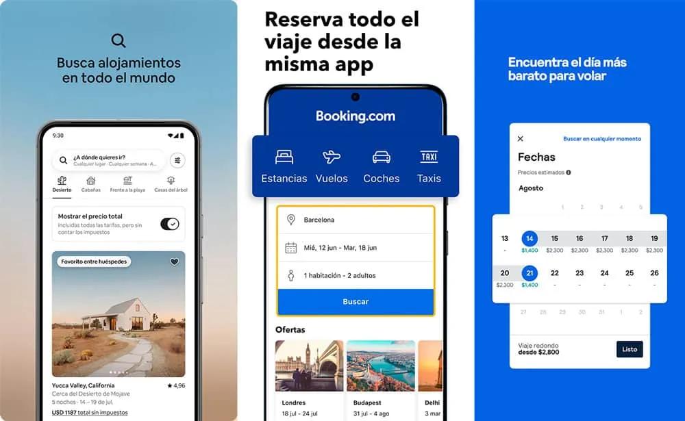 Apps de alojamiento y transporte