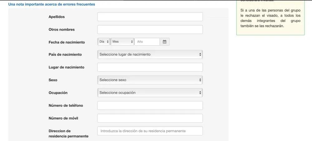Formulario para solicitar el visado de 30 días de entrada a Azerbaiyán