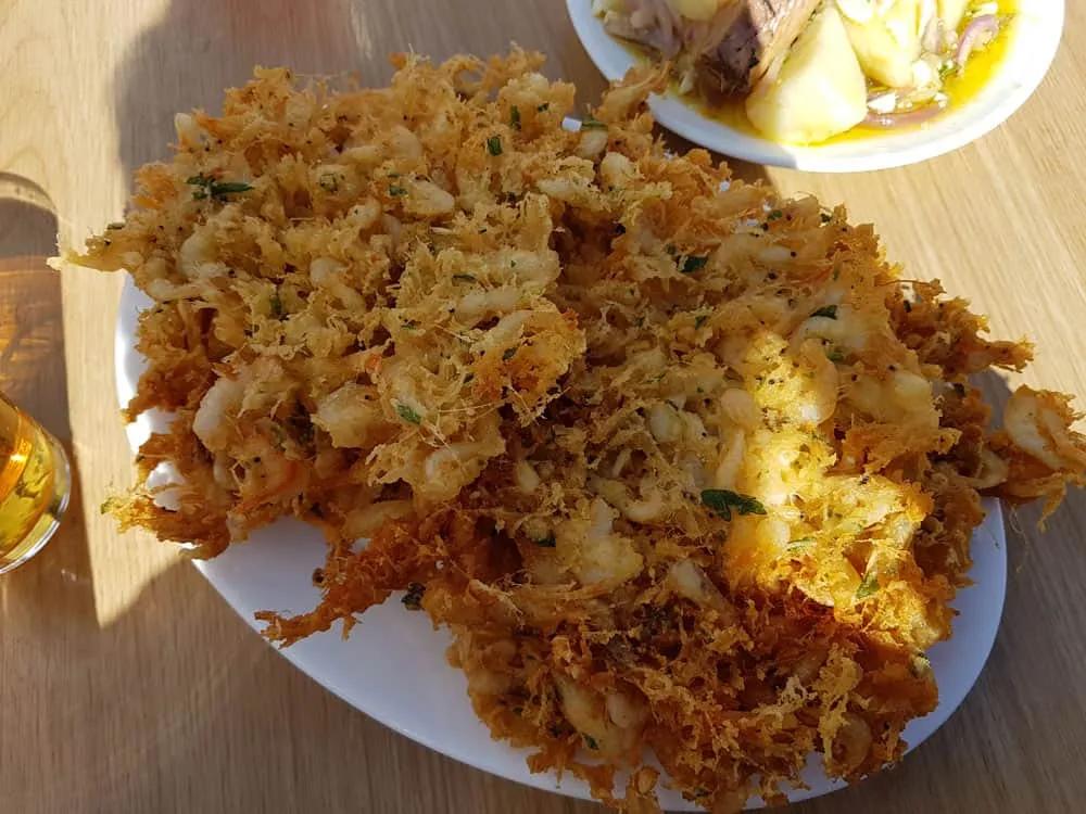 tortillitas de camarones y langostinos de Sanlúcar