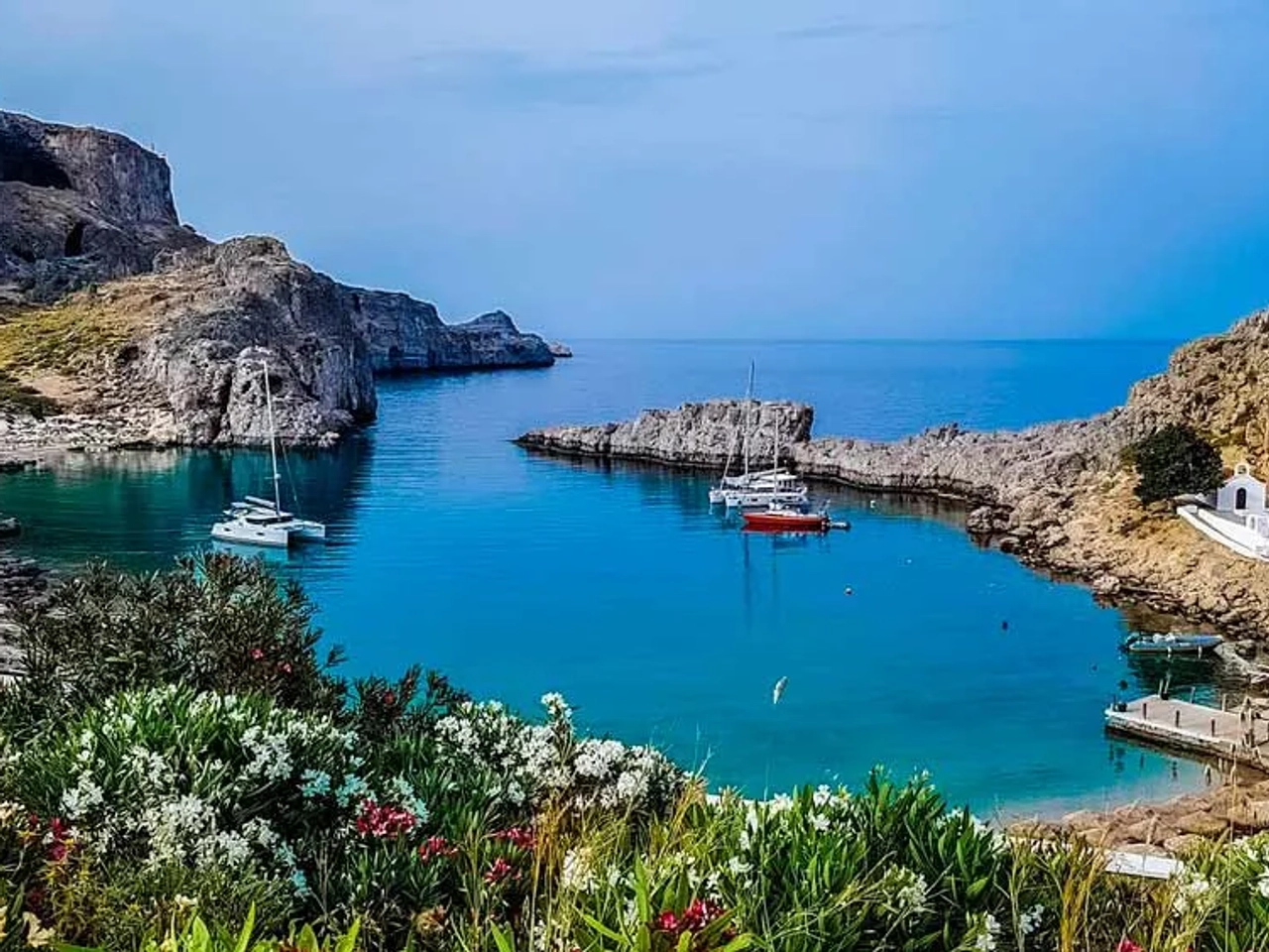 Bahía de Rodas, en Grecia