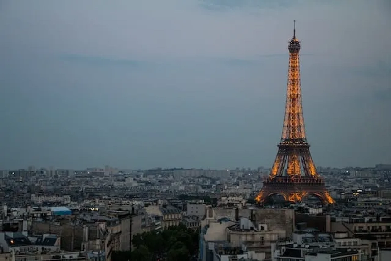 torre eiffel vista de cima em paris