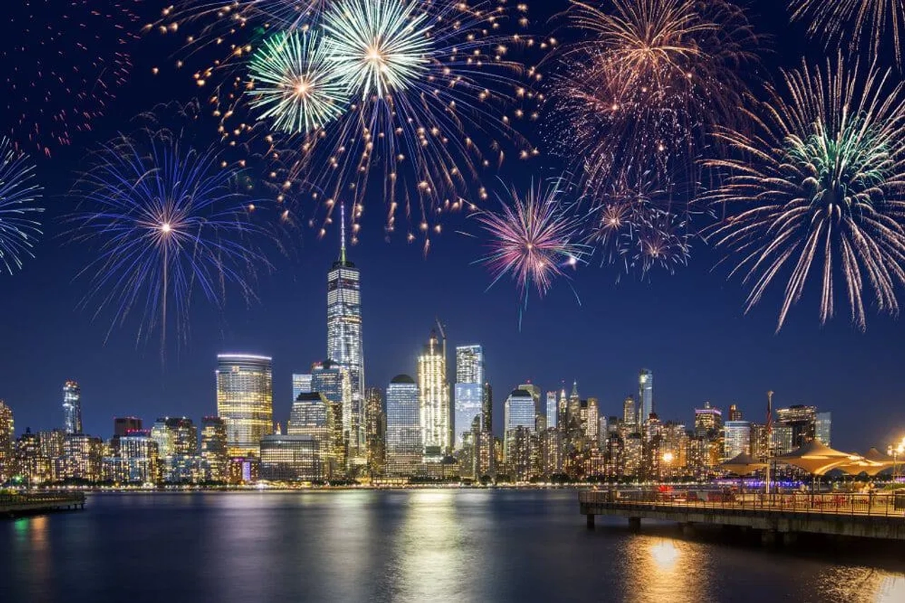 fogo de artifício em nova iorque