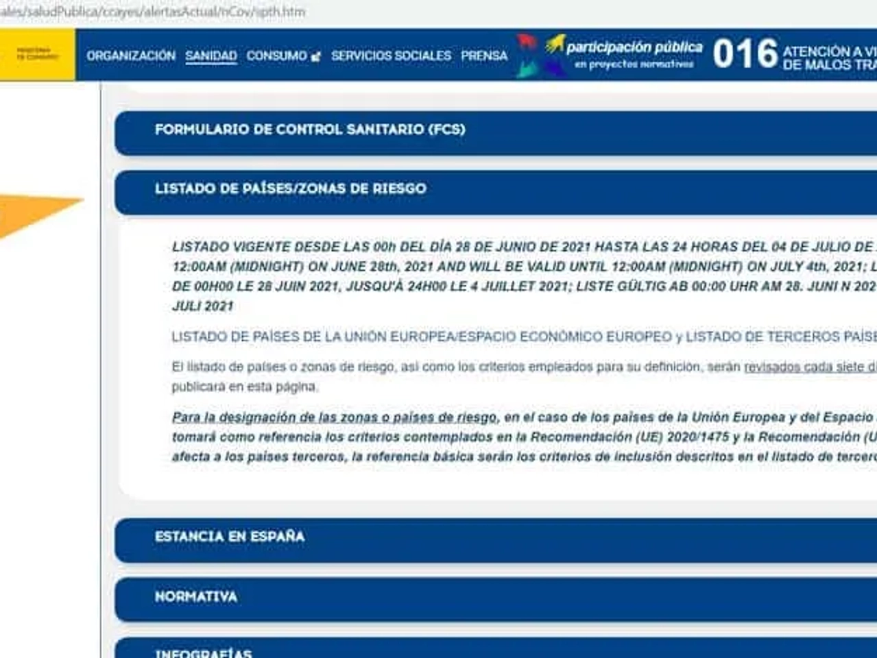 requisitos volver a España covid-19