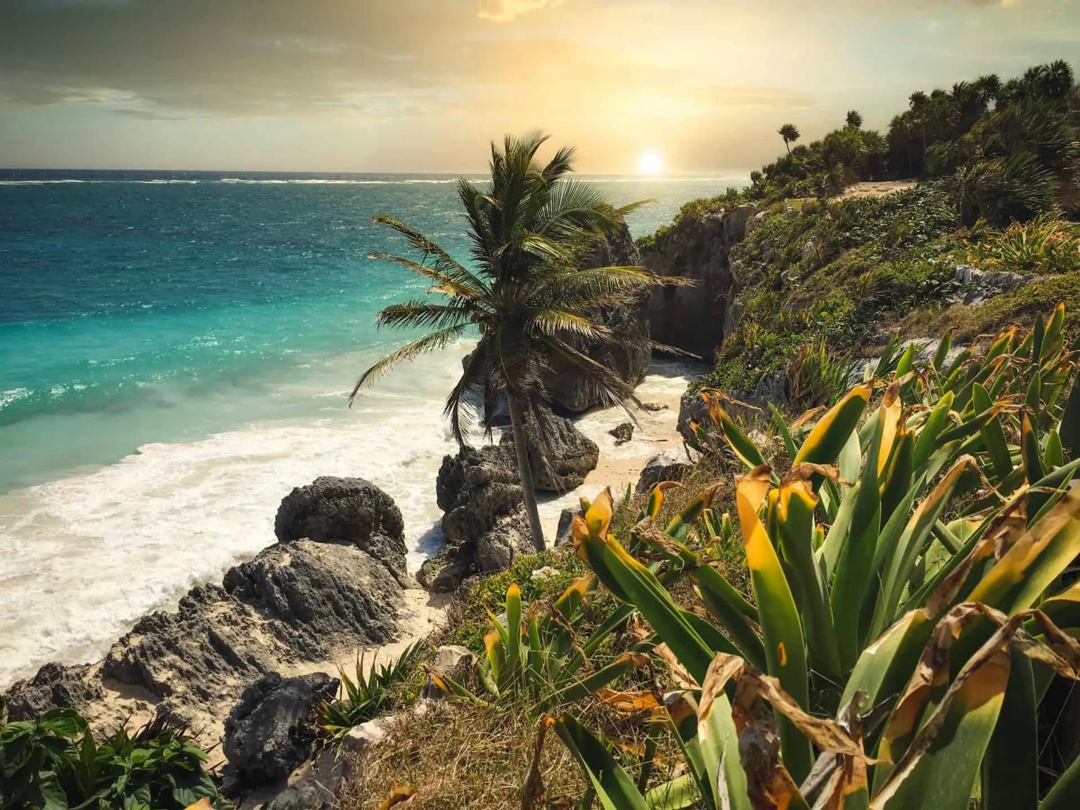 praia de tulum, quintana, méxico