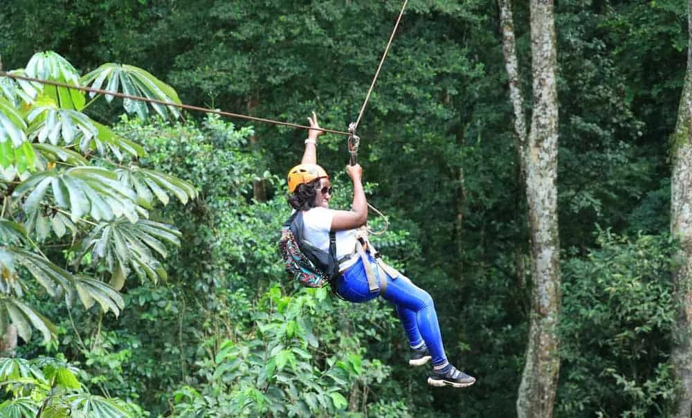 tirolina en Costa Rica