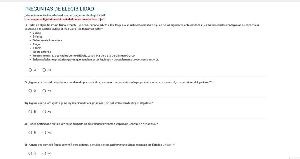 Responder el formulario ESTA para entrar a Estados Unidos