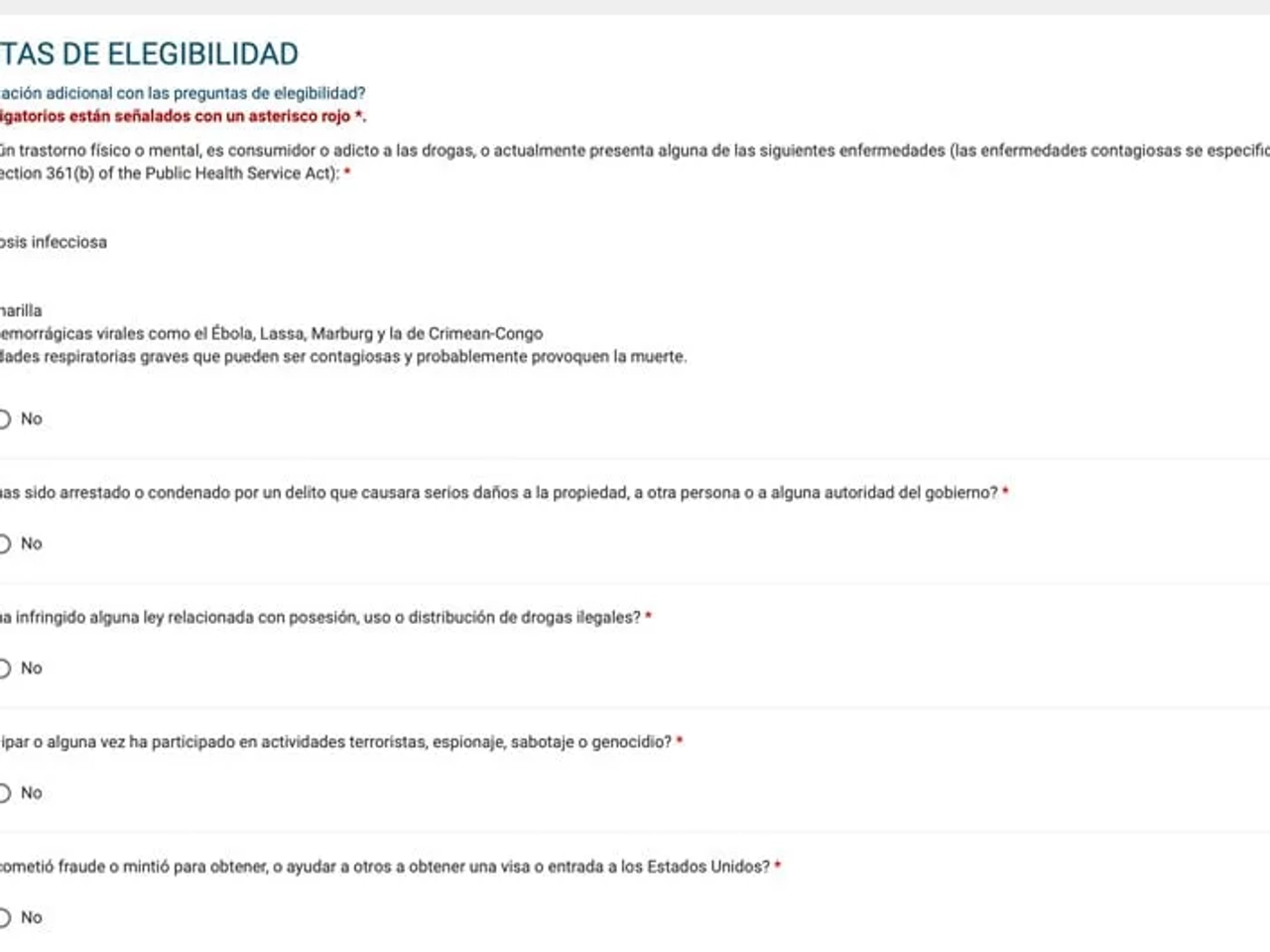 Responder el formulario ESTA para entrar a Estados Unidos