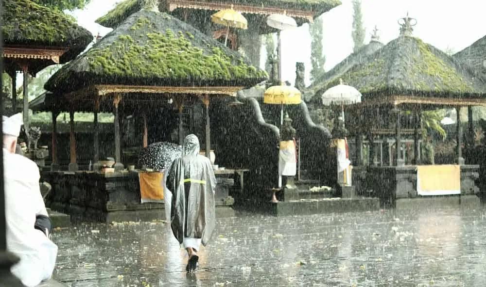 época de lluvias en Bali