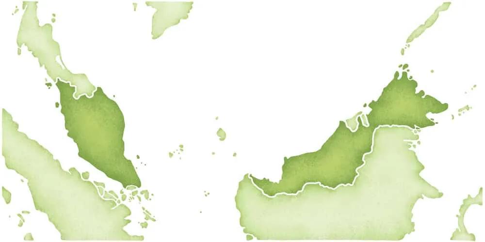 mapa do territorio da malasia