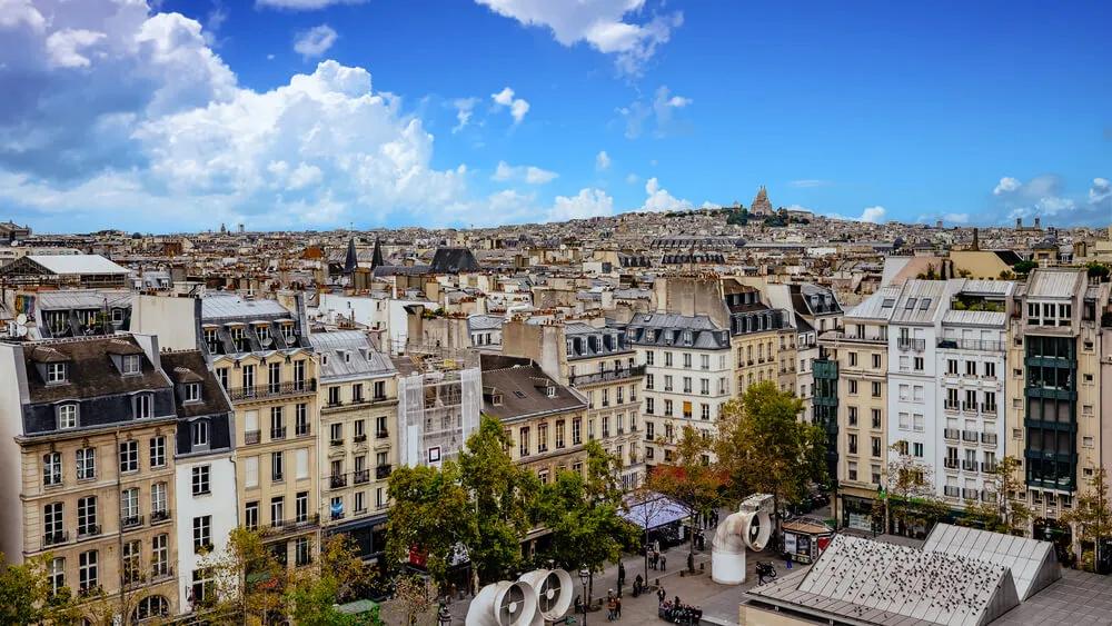 vistas de paris desde o centre pompidou