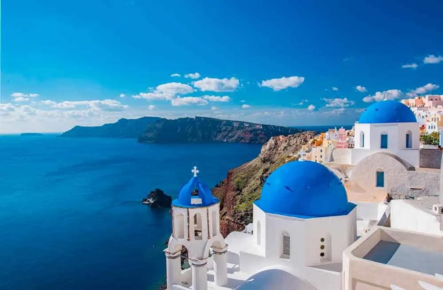 Santorini en una viaje a Grecia