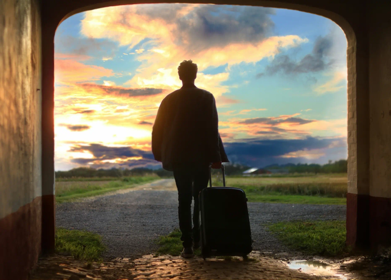 inicio de un viaje al extranjero