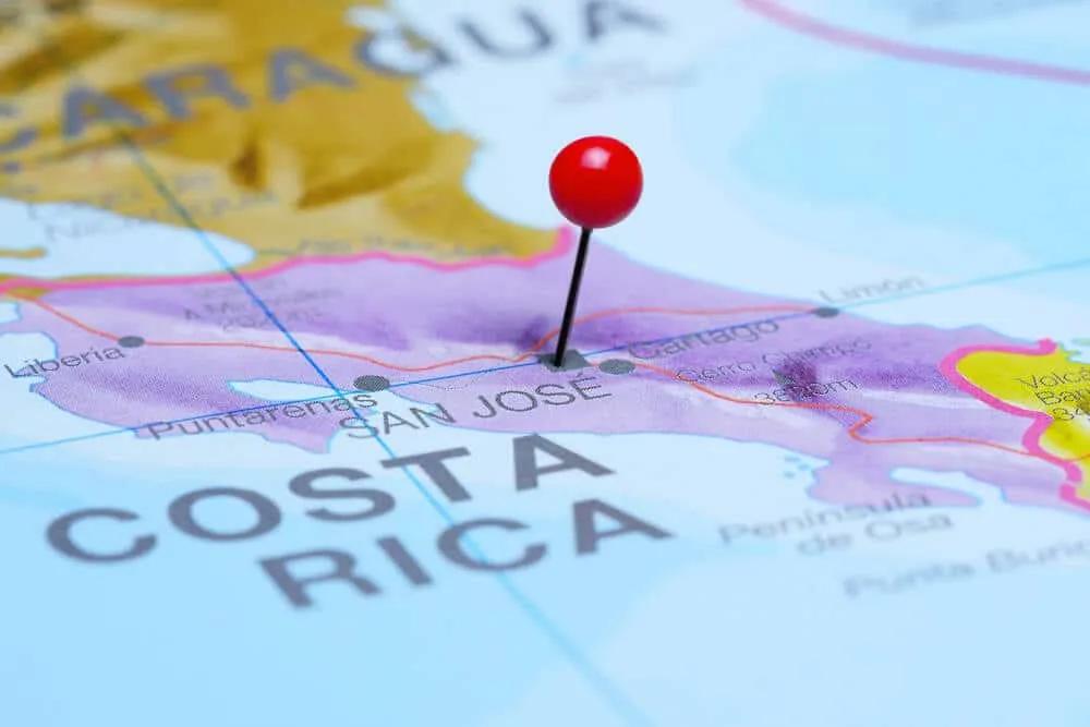 mapa da costa rica