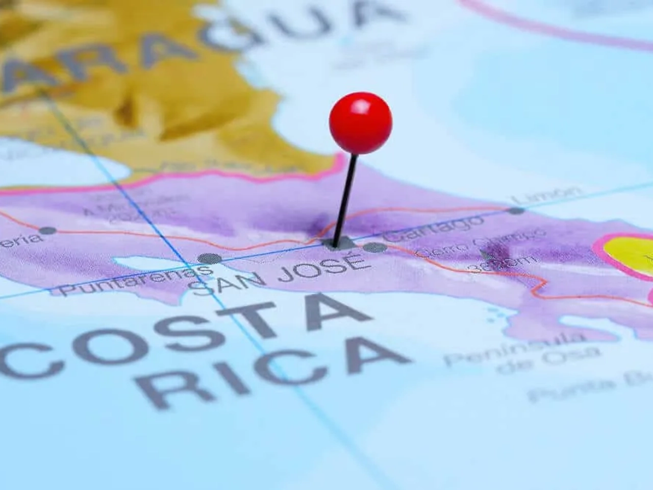 mapa da costa rica