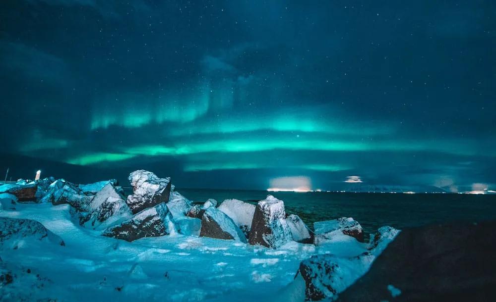 aurora boreal en Islandia
