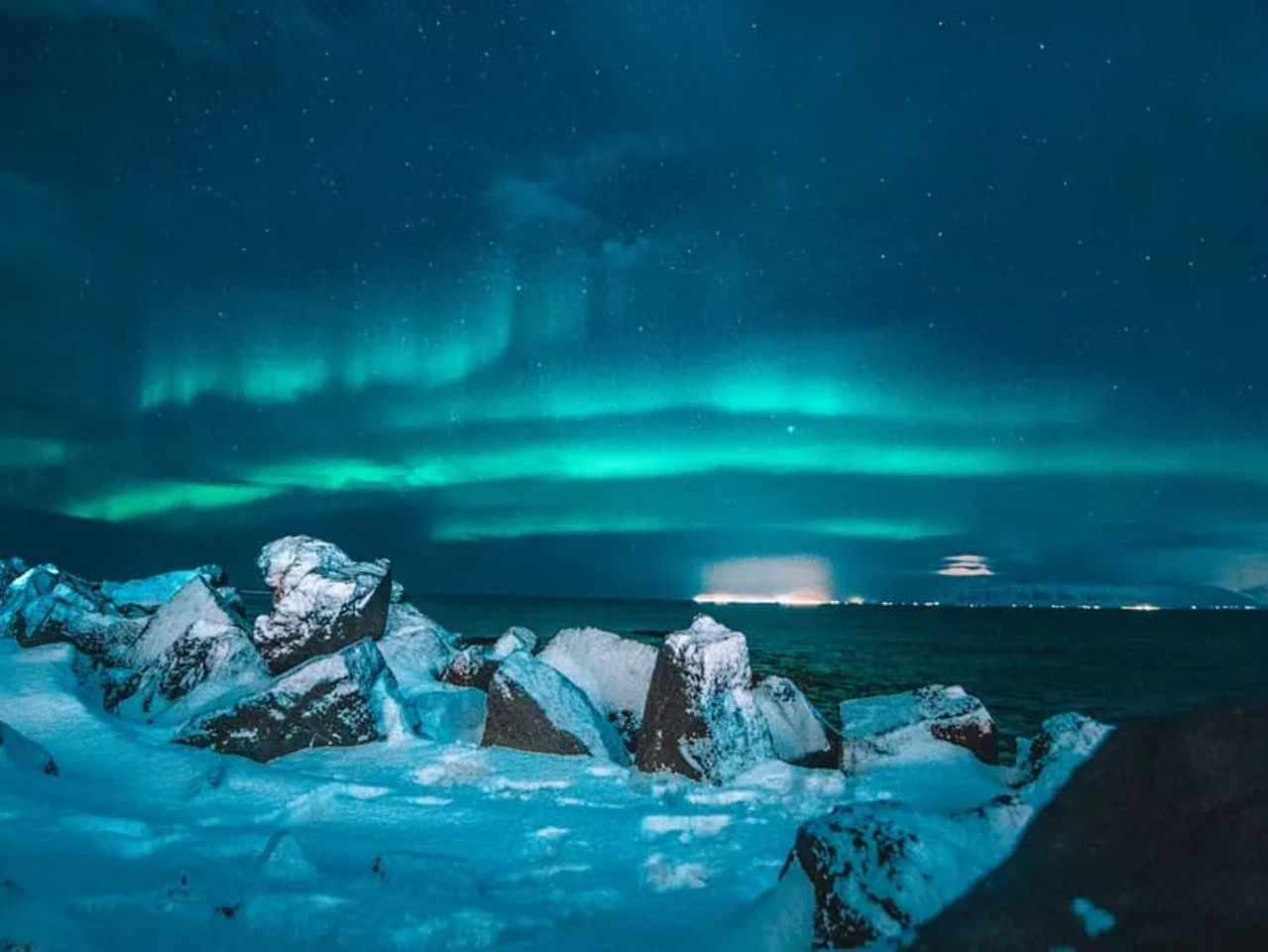 aurora boreal en Islandia