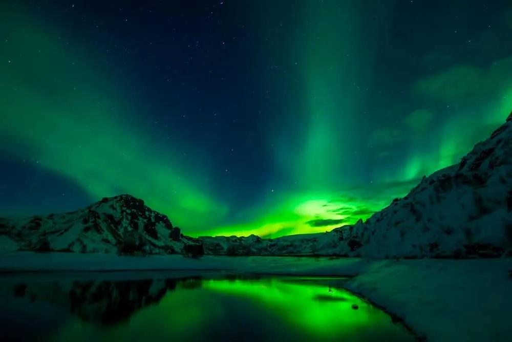 aurora boreal en Islandia