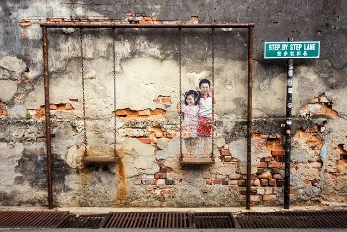 Street Art en Penang -Mapa arte callejero George Town