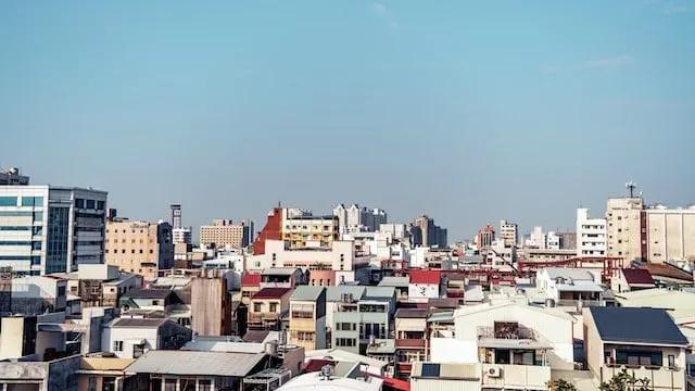 cidade de Tainan vista de cima