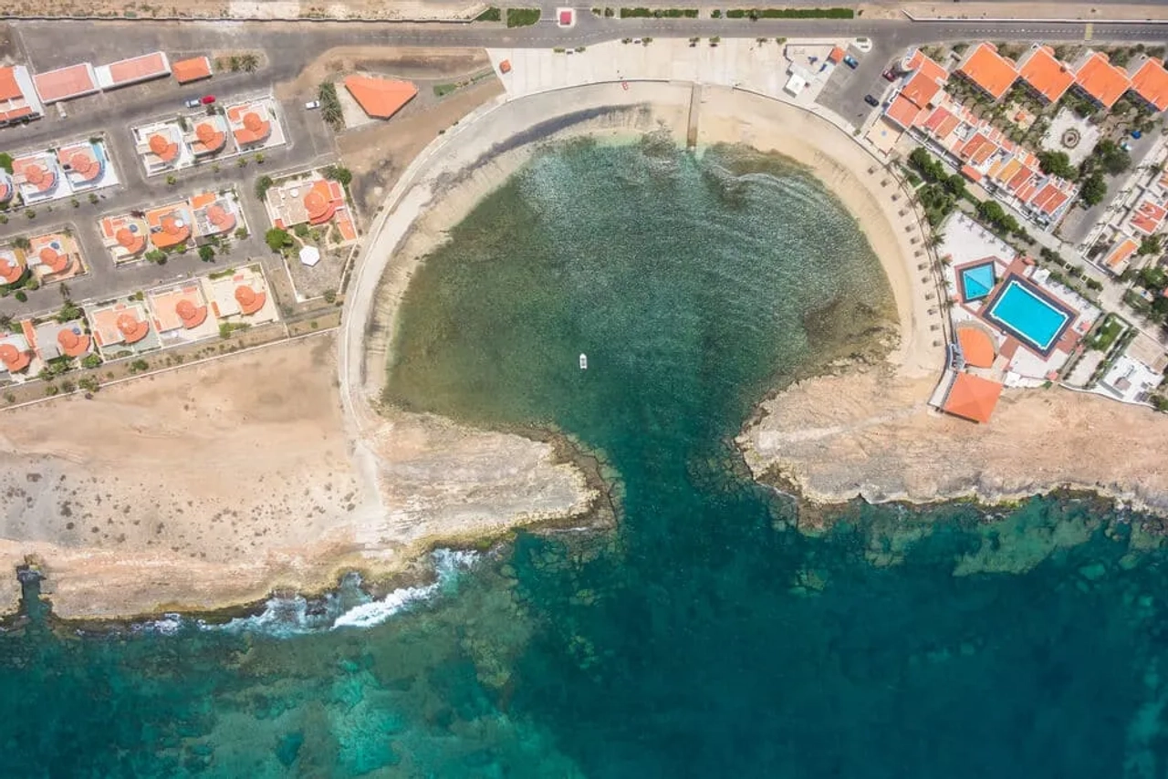baia de murdeira à vista de passaro