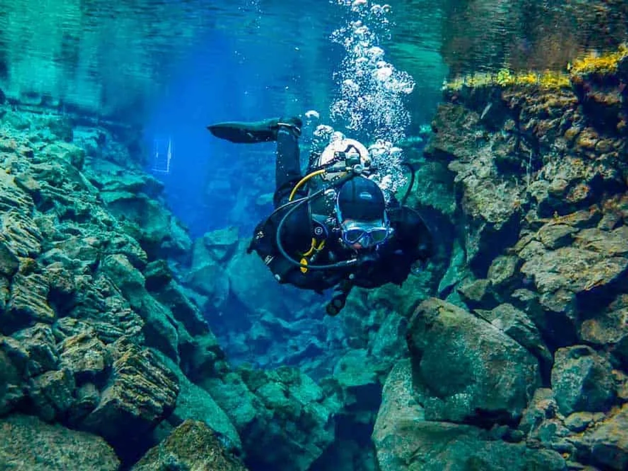 buceo en la grieta de Silfra