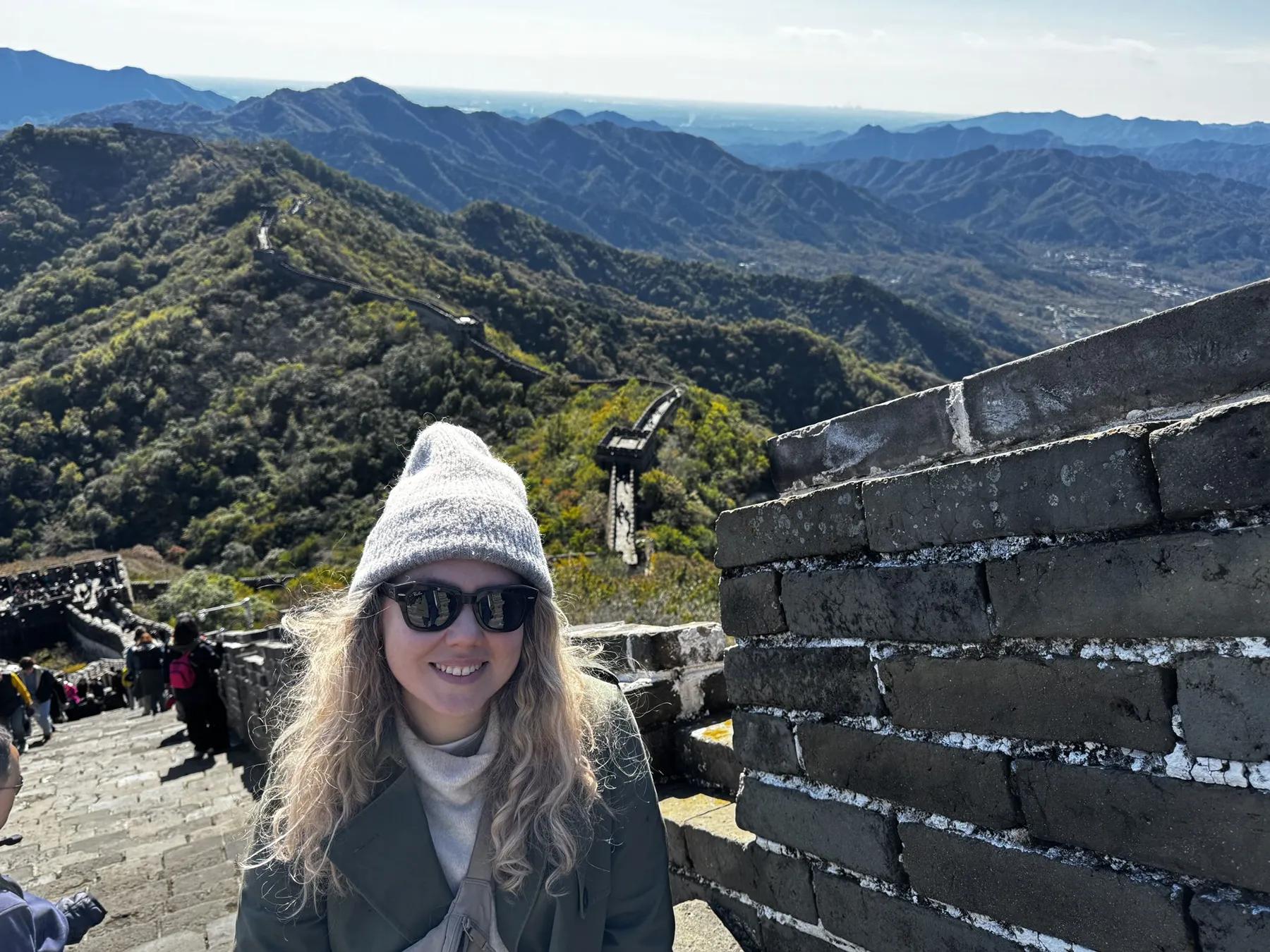 rocio manzano en la gran muralla china