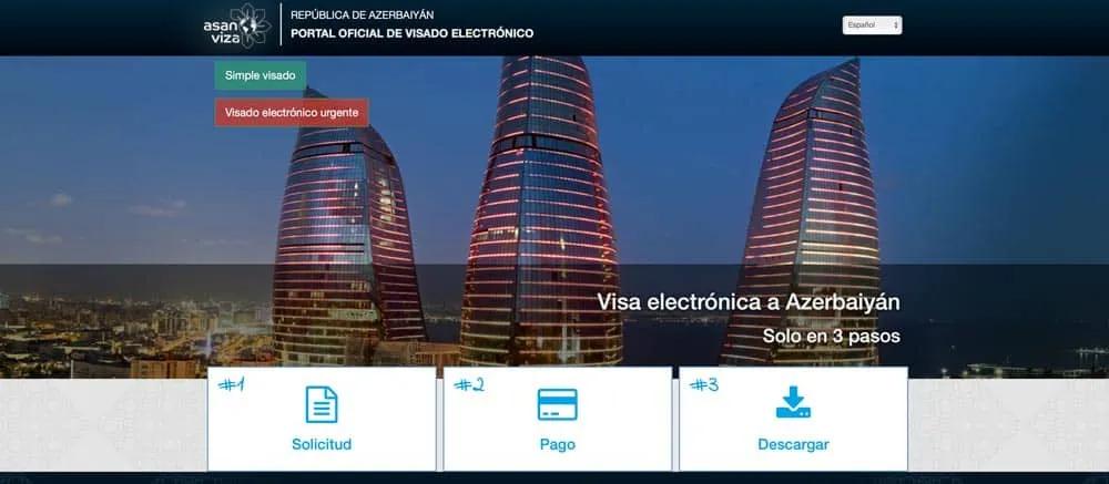 web oficIal de la eVISA para Azerbaiyán
