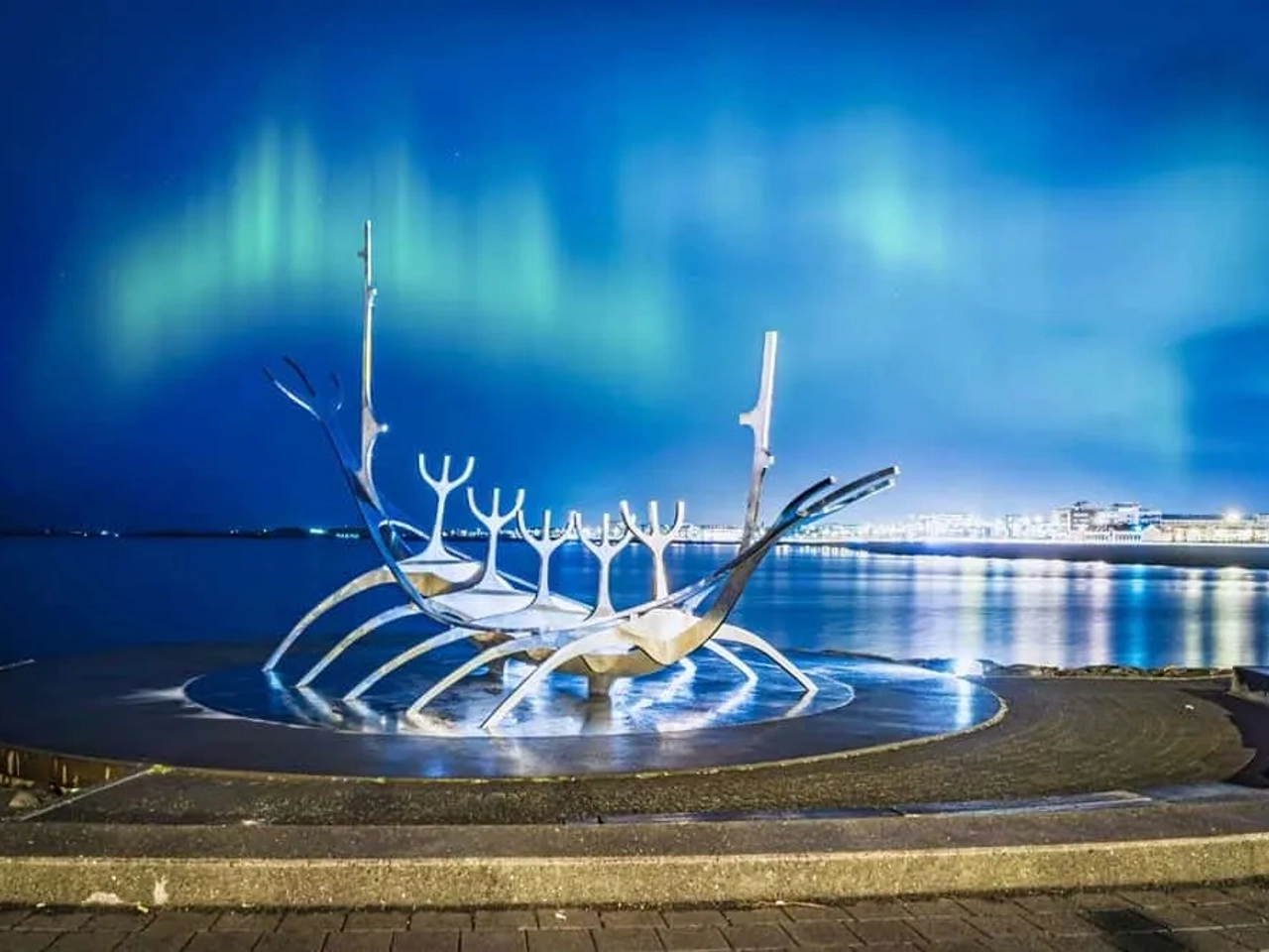 Aurora boreal en Reikiavik