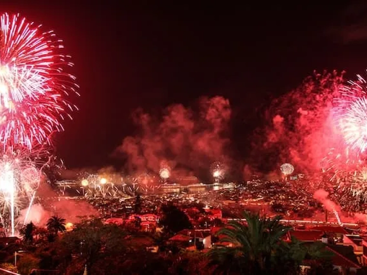fogo de artificio no funchal