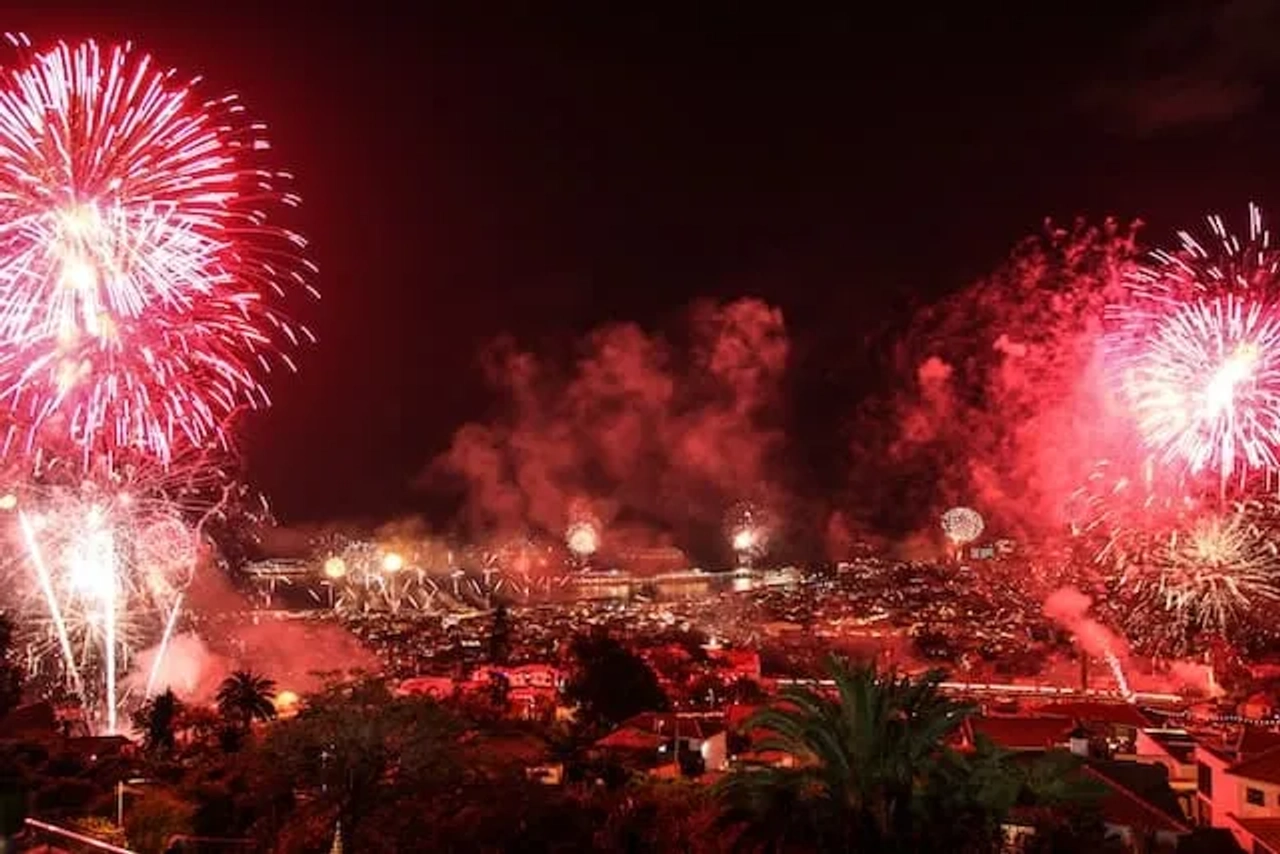 fogo de artificio no funchal