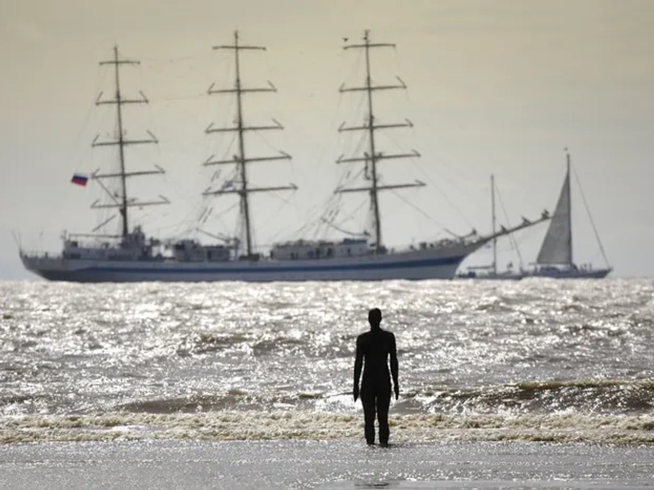 Crosby Beach en Liverpool