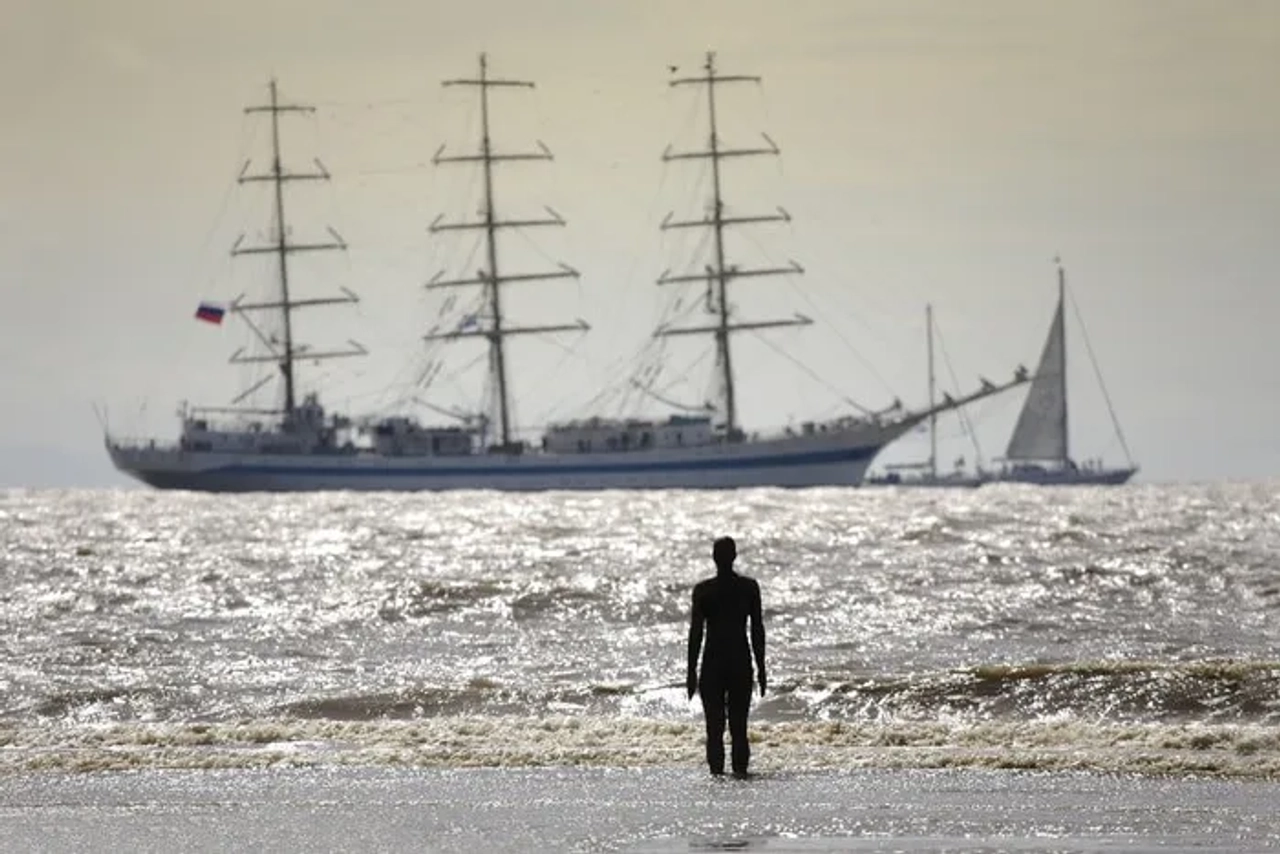 Crosby Beach en Liverpool