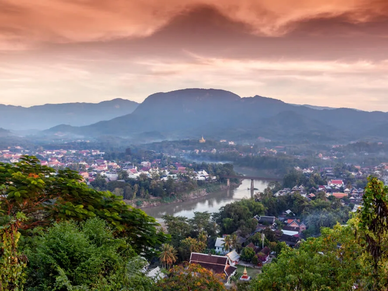 vista panoramica de luang prabang