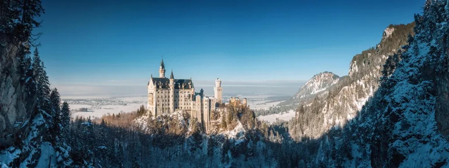 vista panoramica do castelo de neuschwanstein