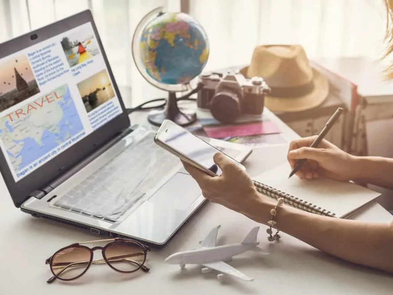 planificaçao de viagem no computador