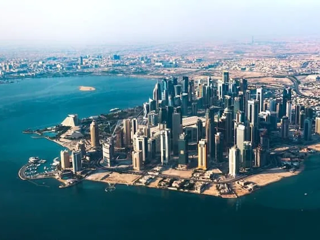 vista aérea de Doha no Catar