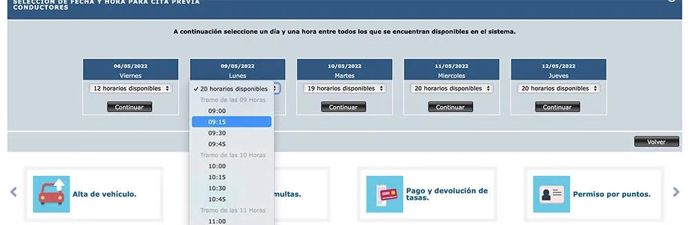 cita previa para el permiso de conducir internacional