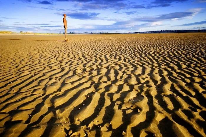 Crosby Beach en Liverpool