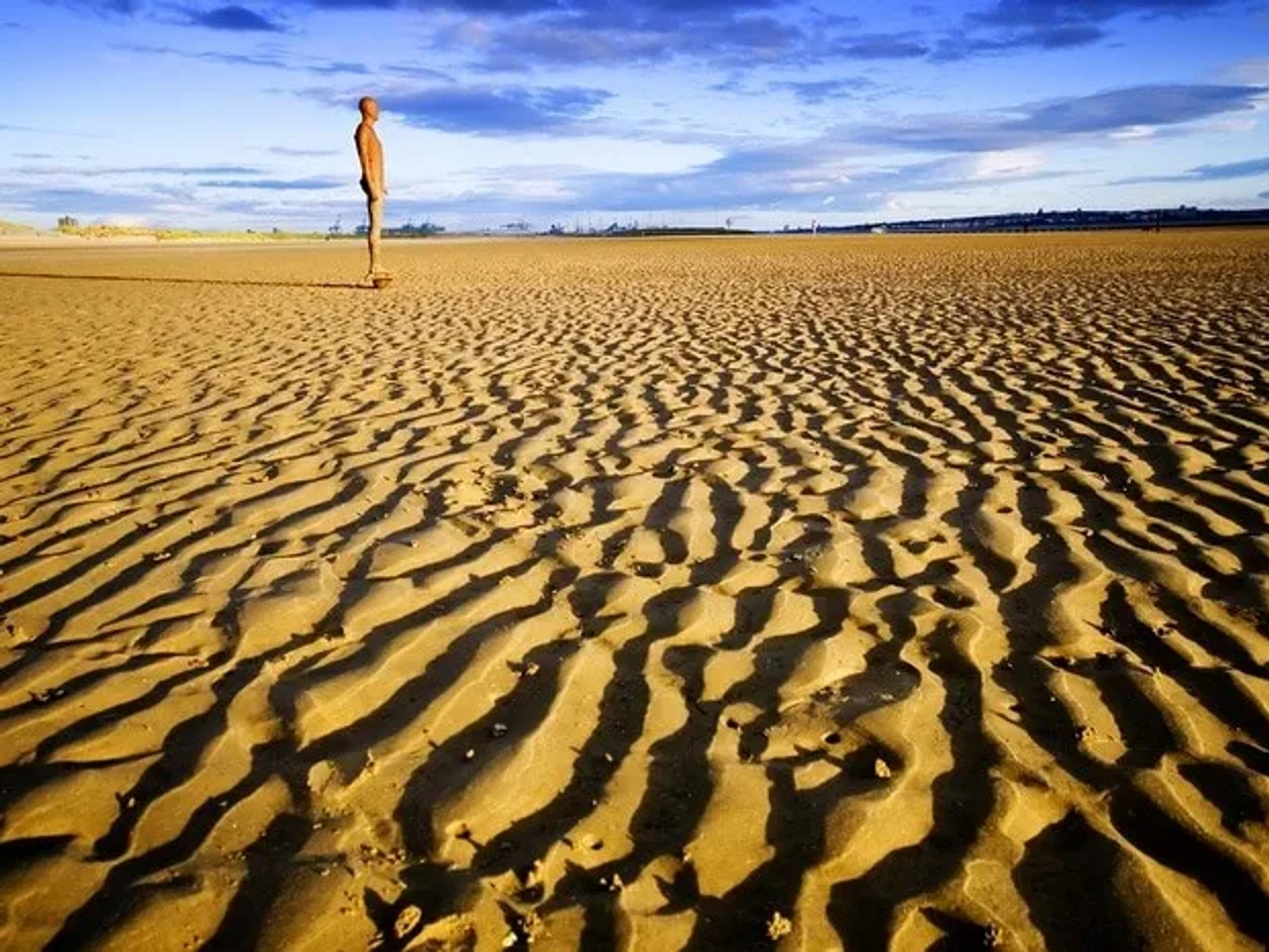 Crosby Beach en Liverpool