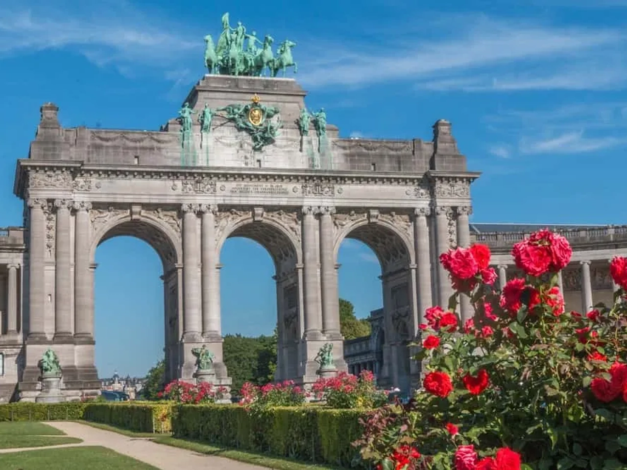 Parque del Cincuentenario y el Arco del Triunfo de Bruselas